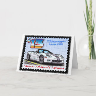 Jahrestags-Kabriolett 2013 Korvette 60. Karte