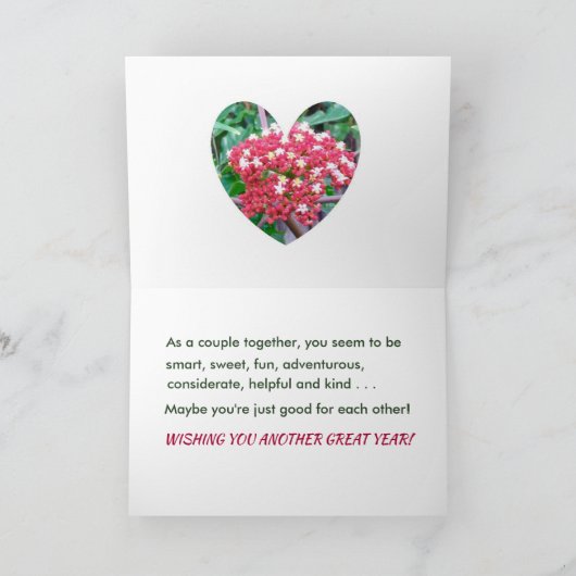 Jahrestags-Karte Karte (Innenseite)