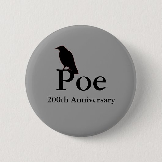 Jahrestags-Knopf Poe 200. Button (Vorderseite)