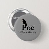 Jahrestags-Knopf Poe 200. Button (Vorne & Hinten)