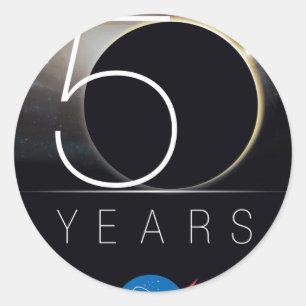 Jahrestags-Logo der NASAs 50. Runder Aufkleber