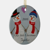 Jahrestags-Verzierung Keramik Ornament (Rechts)