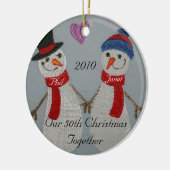 Jahrestags-Verzierung Keramik Ornament (Links)