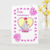 Jahrestagskarte - 13. Spitze Karte (Gelbe Blume)