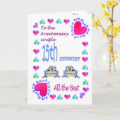 Jahrestagskarte - 15. Füße Karte (Gelbe Blume)