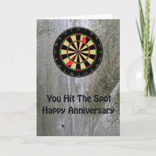 Jahrestagskarte für Ehemann mit Dartboard Karte