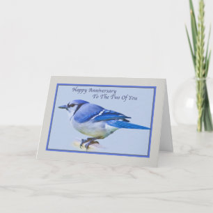 Jahrestagskarte mit Blauem Häher Karte