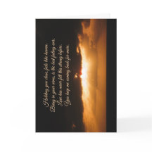 Jahrestagskarte mit Sonnenuntergang