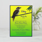 Jahrestext hinzufügen, Kookaburra Australien Tag P Einladung (Stehend Vorderseite)
