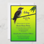 Jahrestext hinzufügen, Kookaburra Australisches Pa Einladung (Vorderseite)