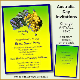 Jahrestext hinzufügen, Wattle Gum Leaf Australia D Einladung