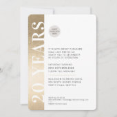 JAHRESVERANSTALTUNG Modernes minimales Logo Gold s Einladung (Vorderseite)