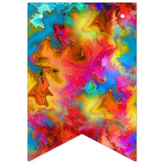 JAHRESWÄSCHE FARBFARBIGE REGENBOW PERSONALISIERT WIMPELKETTE (Erste Fahne)