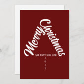 Jahresweihnachtskarten mit feiertagskarte (Vorne/Hinten)