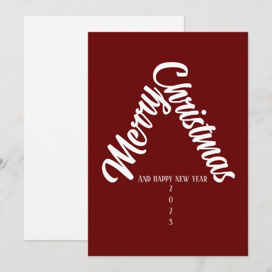 Jahresweihnachtskarten mit feiertagskarte (Vorne/Hinten)