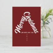 Jahresweihnachtskarten mit feiertagskarte (Stehend Vorderseite)