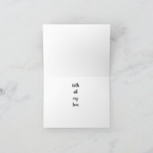 "JAHRESWÜNSCHE MIT LIEBE AUSGEFÜLLT" KARTE (Innenseite)