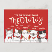 Jahreszeit als Meowwy | Funny Holiday Gruß Postkarte (Vorderseite)