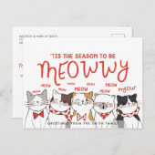 Jahreszeit als Meowwy | Funny Holiday Gruß Postkarte (Vorne/Hinten)