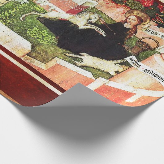 JAHRESZEIT ALS MYSTISCHE HUNT VON UNICORN GESCHENKPAPIER (Ecke)