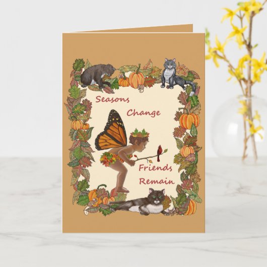 Jahreszeit-Änderung Karte (Gelbe Blume)