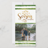 Jahreszeit der Dankeschön Erntedank Weihnachtsfoto Feiertagskarte (Vorderseite)