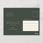 Jahreszeit der Freude Elegant Grün Foto Weihnachte Postkarte (Rückseite)