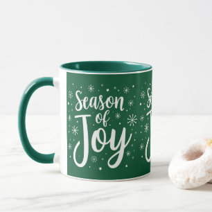 Jahreszeit der Freude Elegantes Skript Weihnachtsk Tasse