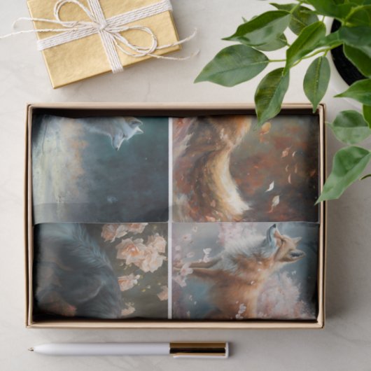Jahreszeit der Füchse Seidenpapier (Geschenk)