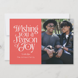 Jahreszeit der Joy Holiday Foto Card Personalisier Einladung