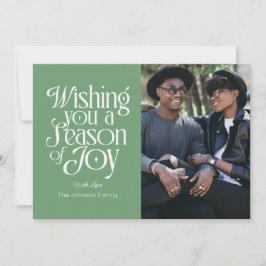 Jahreszeit der Joy Holiday Foto Card Personalisier Einladung