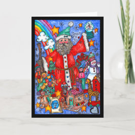 Jahreszeit der Joy Santa Card Karte