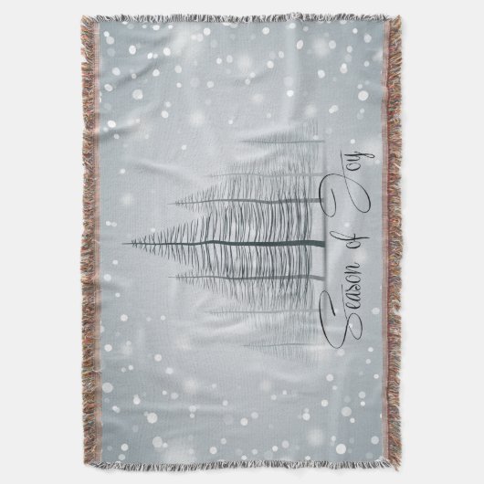 Jahreszeit der Joy Winter Trees Decke (Vorderseite Vertikal)