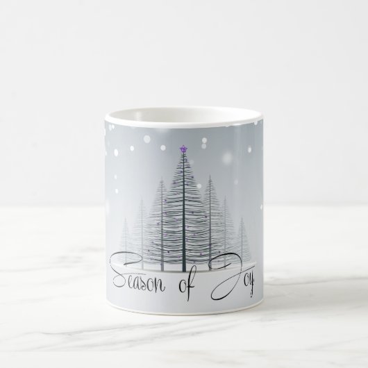 Jahreszeit der Joy Winter Trees Kaffeetasse (Mittel)