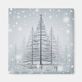 Jahreszeit der Joy Winter Trees Magnet