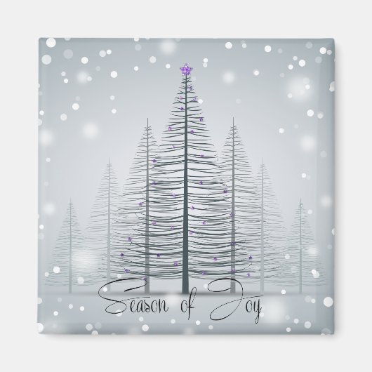 Jahreszeit der Joy Winter Trees Magnet (Vorne)