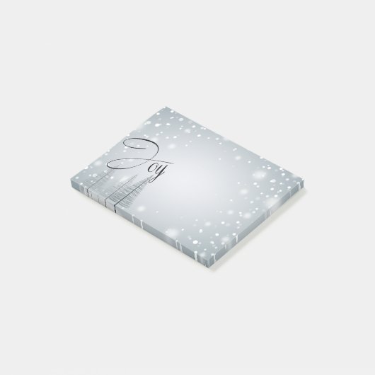 Jahreszeit der Joy Winter Trees Post-it Klebezettel (angewinkelt)