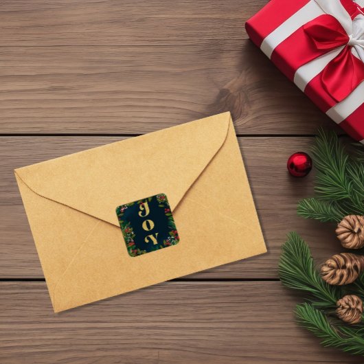 Jahreszeit des Aufklebers auf dem Joy Square Quadratischer Aufkleber