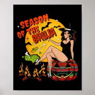 Jahreszeit des Bruja Halloween Poster