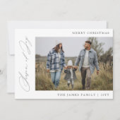 Jahreszeit des Fotos der Freude Feiertagskarte (Vorderseite)