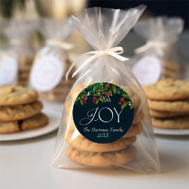 Jahreszeit des Personalisierten Weihnachtsurlaubs Runder Aufkleber