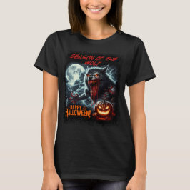 Jahreszeit des Wolf glücklichen Halloween T-Shirt