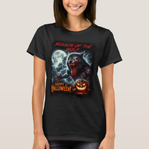 Jahreszeit des Wolf glücklichen Halloween T-Shirt