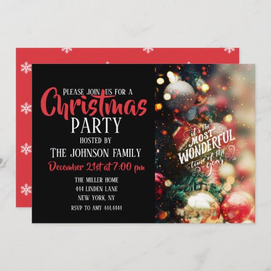 Jahreszeit Einladung (Vorne/Hinten)