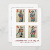 Jahreszeit-Fliesen - erläuternde Karte (Vorne/Hinten)