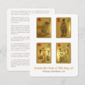 Jahreszeit-Fliesen - erläuternde Karte (Vorne/Hinten)