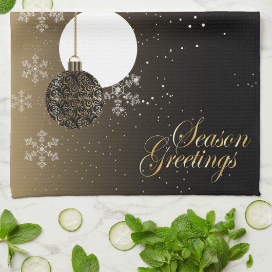 Jahreszeit-Grüße Geschirrtuch (Gefaltet)