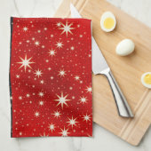 Jahreszeit-Grüße - schwarz, Rot und Geschirrtuch (Viertel Falte)