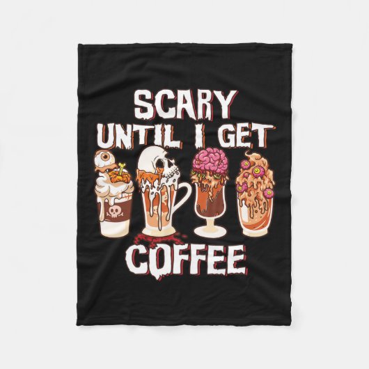 Jahreszeit Latte Fall Halloween Beängstigend, bis  Fleecedecke (Vorderseite)