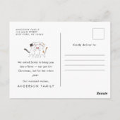 Jahreszeit: Meowwy Funny Niedlich Cats Caroling Postkarte (Rückseite)